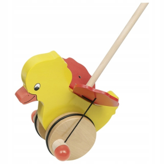 Detska chodúľka, chodítko - Drevená hračka Duck pre tlačil Pachacz Kijek