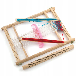 Drevený tkáčsky stav workshop Weaving Viga set