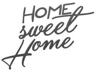 Detské samolepky na stenu - Drevené 3D nápis na stenu Home Sweet Home