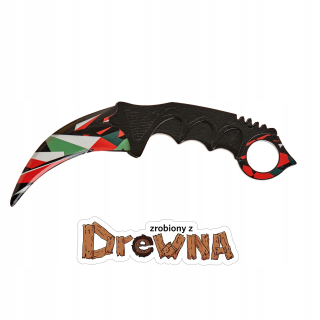 Drevený nôž CS: GO Karambit - Color Boom