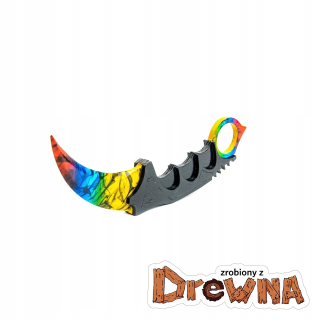 Drevený nôž CS: GO Karambit - mramorovaný Gradient