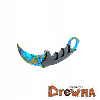 Drevený nôž Cs: GO KARAMBIT - Tvrdená oceľ
