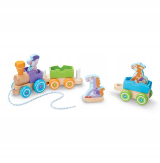 Dráha pre deti, stavebnica - Drevený vláčik 5 ELEM. Melissa & Doug 14608