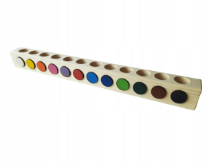 Drevená triedička pasteliek ORGANIZÁTOR Montessori 12