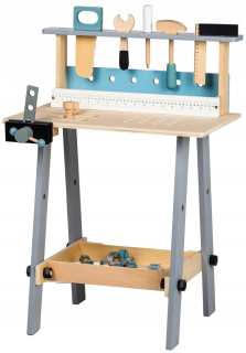 Detská dielňa - Drevený workshop. Nástroje 32el hračky. Toy