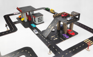 Cestné puzzle ZNAČKY PARKOVACIEHO STANICE PALIVOVEJ STANICE