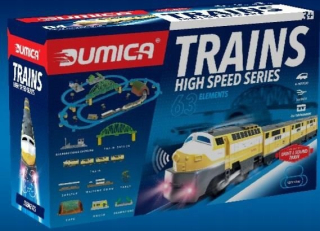 Dráha pre deti, stavebnica - Vláčiková súprava Dumel Bridge Deluxe D4 63 ELE.