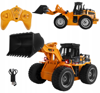 Auto na diaľkové ovládanie - Veľký bulldozér diaľkovo ovládaný kovový buldozér XXL