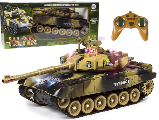 RC auto - Veľký RC Tank War Tankový bojový efekt