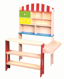 Detská pokladňa - obchod - Veľký drevený Shop pre Fun Kids Shop