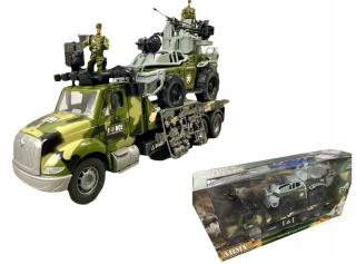 Vojenské autíčko - Big Set 49cm Bojový transport lave auto 1686