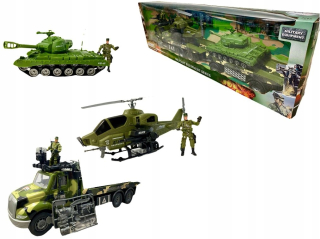 Vojenské autíčko - Veľká sada 82cm Truck Helicopter Tank 1689