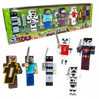 Herná figúrka - Big Sada Minecraft LED LED 6ks