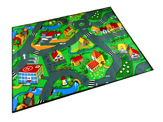 Koberec do detskej izby - Koberec pre deti Streets Wieś City 200x210 2x2.1