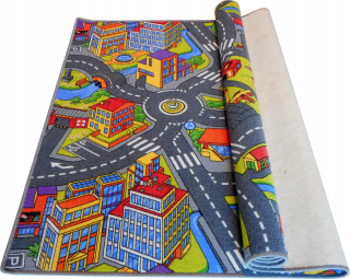 Koberec do detskej izby - Koberec Road Wieś uliciach miest Farma Cars 250x400