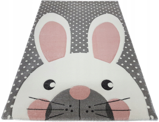 Koberec do detskej izby - Koberček forkids 30x150 zajačik Bunny ružové