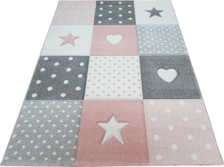 Koberec do detskej izby - Koberček forkids 30x150 vo hviezdach Stars Pink