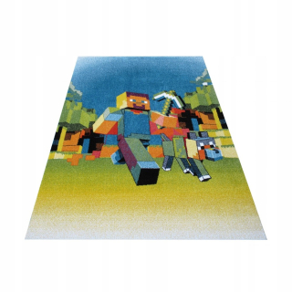 Koberec do detskej izby - Koberec Minecraft Robot Mondo 05 160x220 New !!