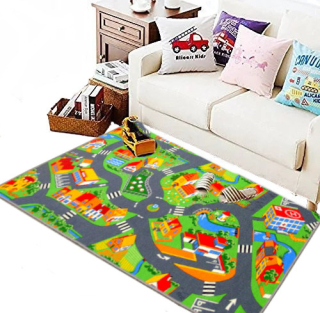 Koberec do detskej izby - Koberec pre dieťa 150x120 Mat Streets Milé vzory