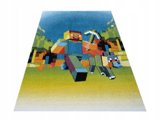 Koberec do detskej izby - Koberec pre dieťa Minecraft Mondo 05 Robot - Multi