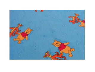 Koberec do detskej izby - Detský koberec 70x260 Medvedík Pú modrý