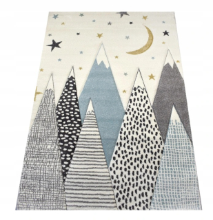 Koberec do detskej izby - Detský koberec 3D Kids 160x230 TIPI hora Diamond
