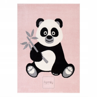 Koberec do detskej izby - Panda 508 Ružový detský koberec - 80 x 150