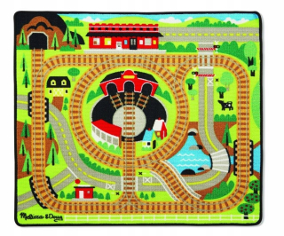 Drevená dráha pre deti - Koberec malého železničiara 19554 Melissa a Doug