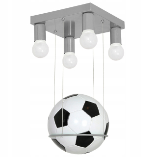 Luster do detskej izby - Detské stropné svietidlo Football 4xe27 Gray
