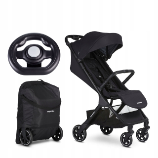 Samoskladací kočík Easywalker Jackey čierny + Riadidlá na kočík Easywalker čierne
