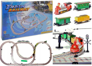 Dráha pre deti, stavebnica - Elektrický front vlak obrovský set 135 el