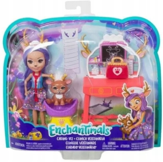 Bábika - Enchantimals Sada zvieracie kliniky GBX04