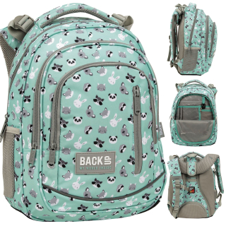 Viackomorový školský batoh Backup biely, čierny, Odtiene modrej, Odtiene ružovej, Odtiene sivej a striebornej, Multicolor 24 l