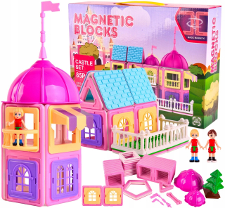 Magneticka stavebnica - Vzdelávacie MAGNETICKÉ BLOKY 85 PRVKOV PALÁC
