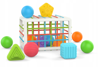 Flexibilná kocka Sorter Sensory Sensory Cube 12 m+