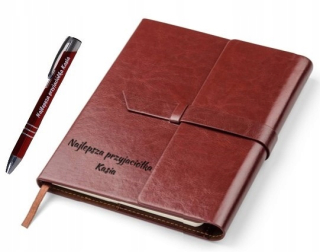 Elegantný zápisník A5 s perom + darček GRAVÍROVANIE