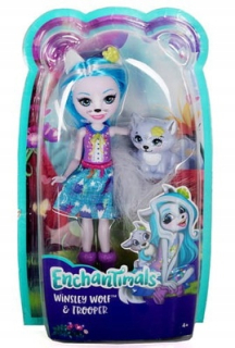 Bábika - Enchantimals Doll WOLF pet Winsley FRH40