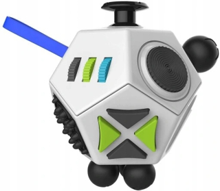 Antistresová kocka - Fidget Cube 12 obojstranný hračka Ko BC32C kocka