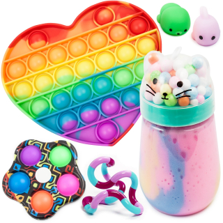POP IT - Fidget hračky Sada proti stresu kravaty Gnicking