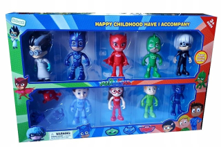 Rozprávková postavička - PJMASKS OBRÁZKA 9 KS VEĽKÁ SADA PJMASKS
