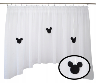 Záclony do detskej izby - Detská záclona myš 300x145