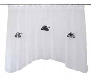 Záclony do detskej izby - Detská záclona Militaria Tank Moro šírka 300x145