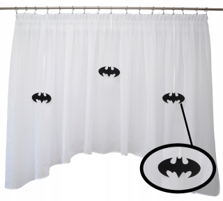 Záclony do detskej izby - Corporate Bat Bat 500x145 pre chlapcov