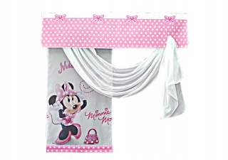 Záclony do detskej izby - Detské opona lambrekin tuhý Mouse Minnie