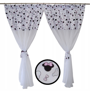 Záclony do detskej izby - Detská záclonová myš Minnie Rose Bokard 300x160