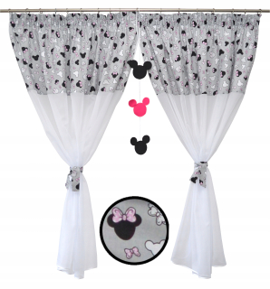 Záclony do detskej izby - Detská záclonová myš Minnie Penders 300x160