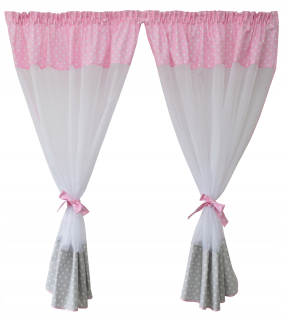 Záclony do detskej izby - Záclony Corporate Baby Lola hrášok 300x160