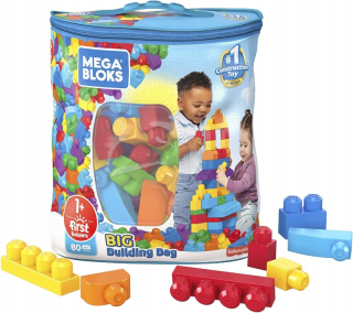 Stavebnica, slamky - FISHER PRICE BLOKY MEGA BLOKY 80 KUSOV 1+