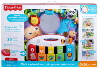 Vzdelávacia podložka pre deti - FISHER PRICE MATA s klavírny zvierat FWT13