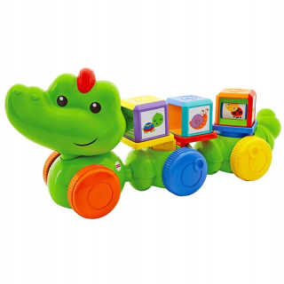 Hračky pre rozvoj lezenia - FISHER PRICE Creeping Crocodile Safari DGT90
